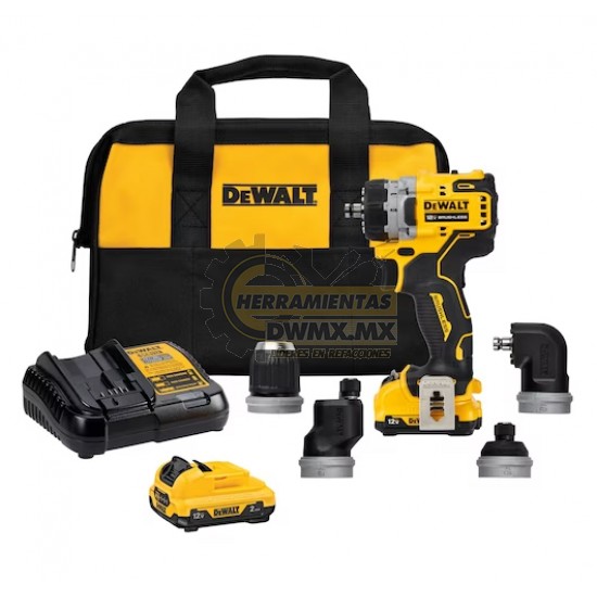 KIT DE TALADRO/ATORNILLADOR INALAMBRICO 5 EN 1 DEWALT DCD703F2